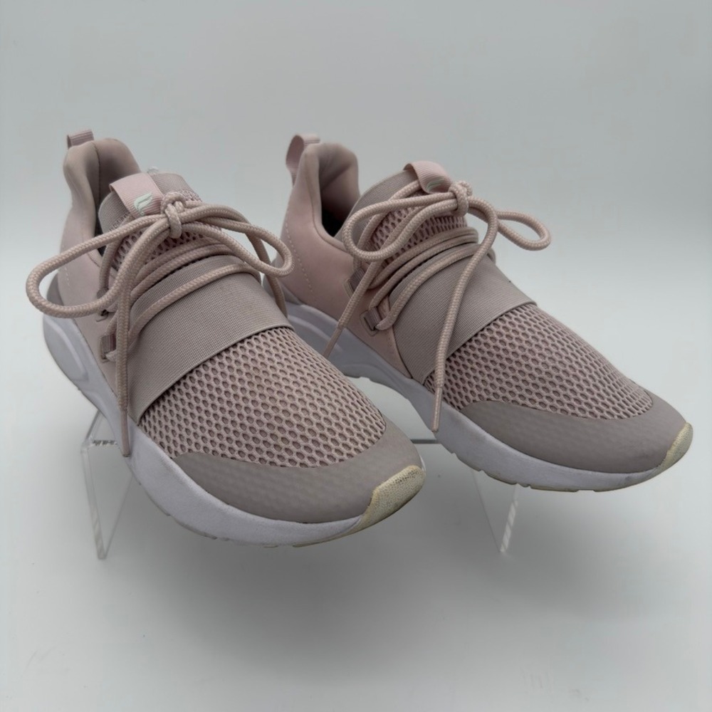 Fabletics Zuma III Sneakers Womens 6 Blush Pink Mesh Lace Up Athletic Shoes